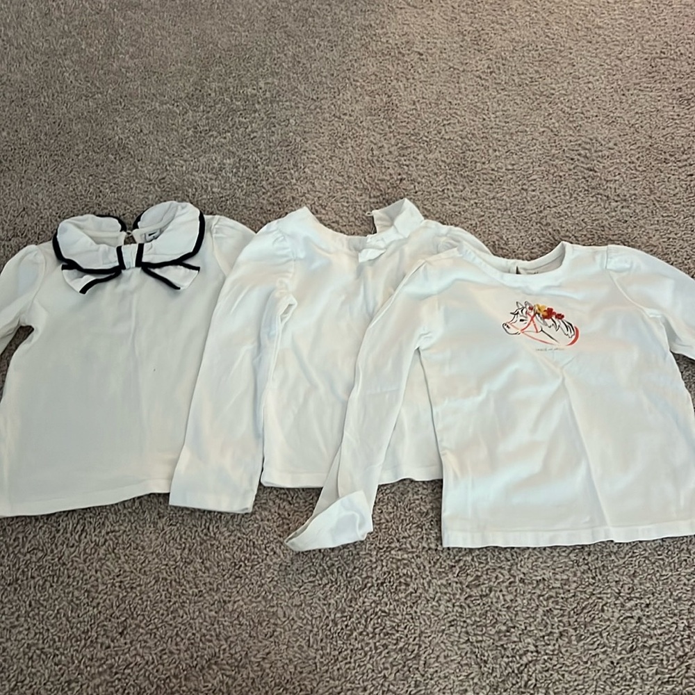 Lot of 3 long sleeve shirts for little girls